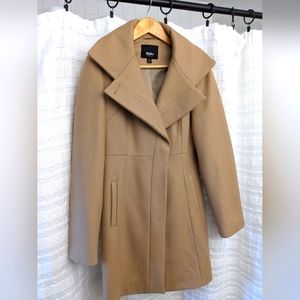 MOSSIMO Womens Pea Coat Jacket Wool Blend Size Medium M - tan